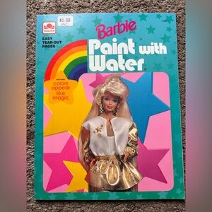 Brand New Vintage 1993 Barbie Paint with 💦 book
